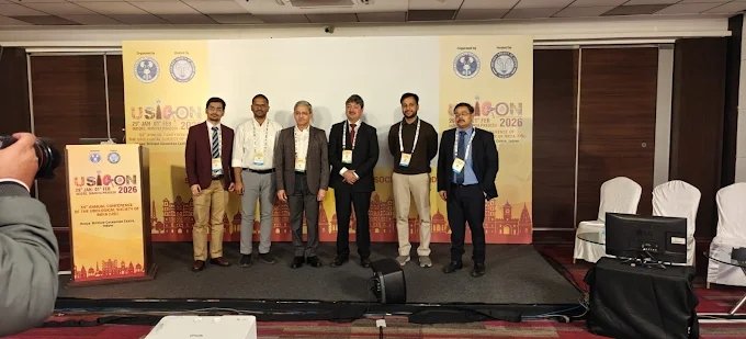 Group photo at a urology conference event